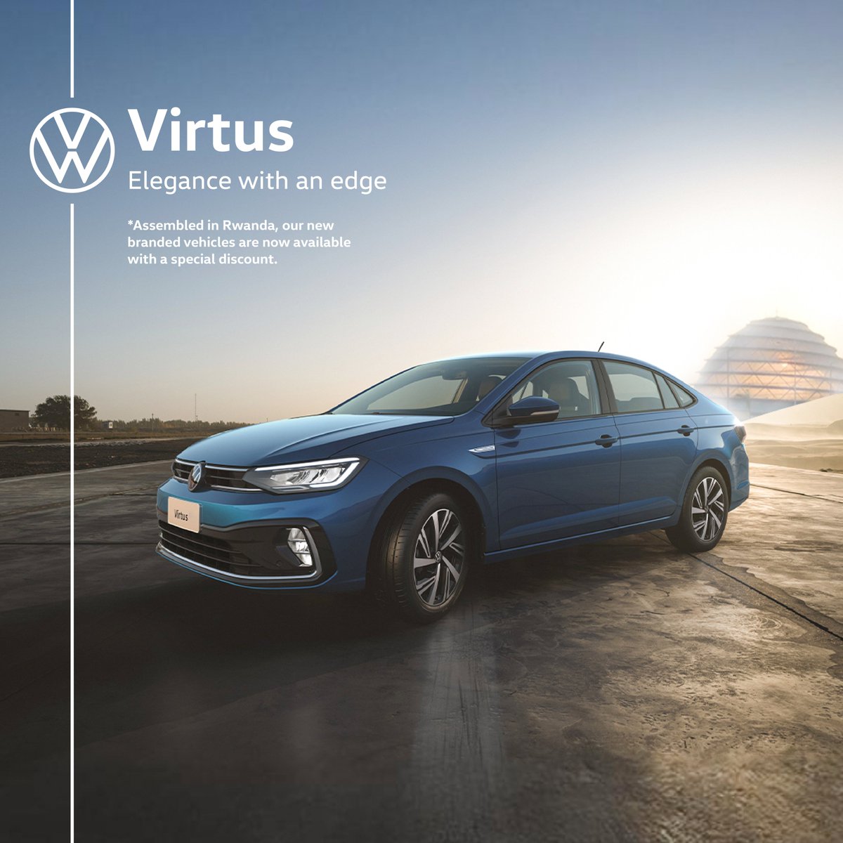 The VW Virtus isn’t just a sedan, it’s a statement of style, comfort, and technology.

 ✅ Learn more: volkswagen.rw

#VolkswagenRwanda #VirtusStyle #CFAOMobility #VWLifestyle

*Assembled in Rwanda, our new branded vehicles are now available with a special discount.