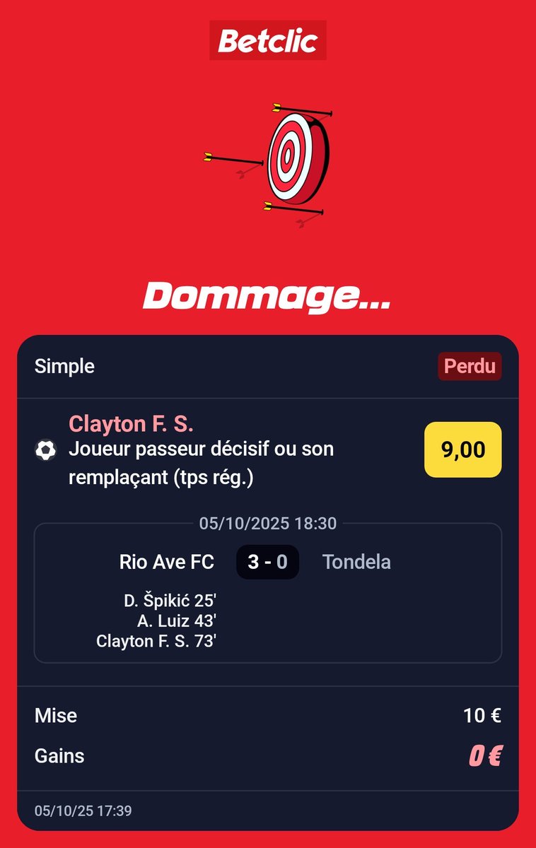 BET_Token's tweet photo. Bonjour 👋🏼 @Betclic 

Merci de bien vouloir valider les tickets concernant Clayton, la 🇵🇹 Liga officielle lui attribue la 👟.

Les autres books ont déjà rectifié.

Merci de le faire vous aussi 🧐 https://t.co/7DdkhN2G9l