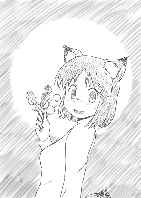 「だんご三兄弟ってこうですよね?」 
#里山野楽乃
(中秋の名月再掲) 