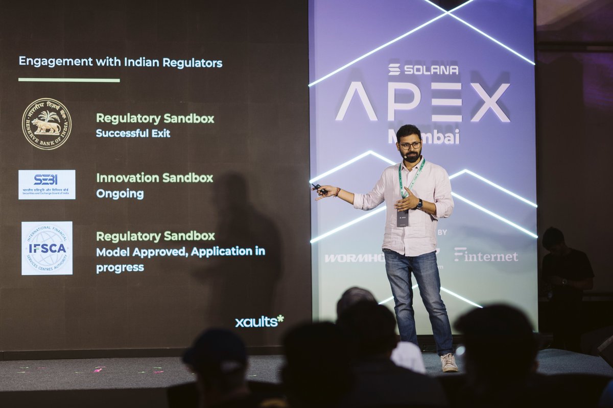 <a href="/platis_e/">eventninja.sol | Ellie 🥷</a> <a href="/amatlock_/">Amy</a> <a href="/neilshroff/">Neil</a> <a href="/AdityaShetts/">Aditya</a> <a href="/solana/">Solana</a> <a href="/imsiddshetty/">Siddharth Shetty</a> <a href="/finternet_org/">Finternet</a> <a href="/srthkahuja/">Sarthak Ahuja</a> <a href="/vnt_nair/">Vineet Nair</a> <a href="/whatsallthiss/">Kieranpm</a> <a href="/ICICIBank/">ICICI Bank</a> <a href="/zoopmoney/">zoop money</a> <a href="/vivekdeepg/">Vivekdeep Gupta</a> <a href="/kirat_tw/">Harkirat Singh</a> <a href="/superteam/">Superteam</a> navigating the indian regulatory landscape as a founder 🇮🇳

<a href="/singh89neeraj/">Neeraj Singh</a>  from <a href="/xaultsinc/">xaults</a> dropped some practical wisdom on working with regulators:

⚡ regulators move faster when industry demand is strong
🤝 partner with already-regulated entities early on
🛠️ build products