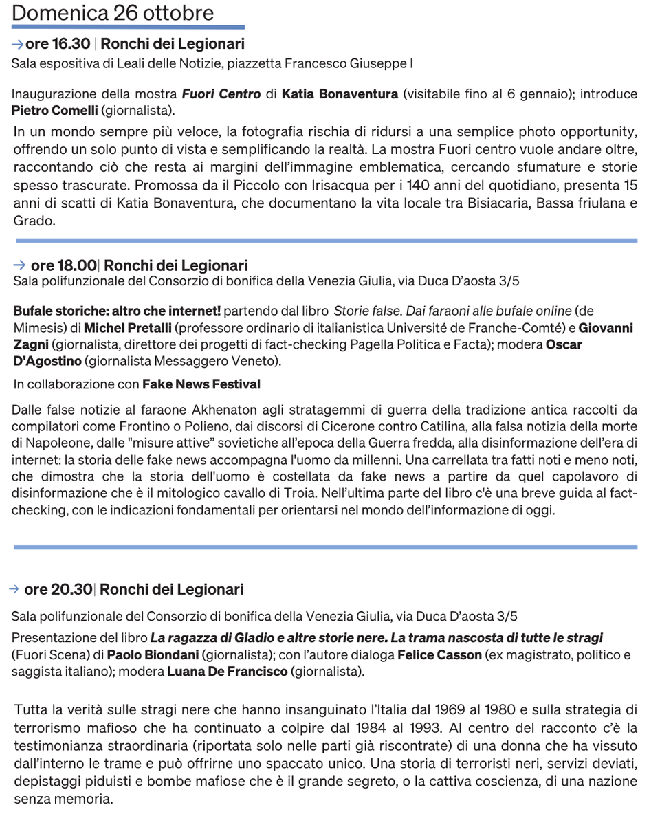 Dal 24 al 26 ottobre vi aspettiamo con la 𝑰𝑽 𝑬𝒅𝒊𝒛𝒊𝒐𝒏𝒆 𝒅𝒊 𝑶𝒍𝒕𝒓𝒆 𝒊𝒍 𝑭𝒆𝒔𝒕𝒊𝒗𝒂𝒍: tre giorni dedicati a incontri, presentazioni editoriali e workshop per continuare a vivere tutta la magia del festival.
Scoprite il programma completo qui sotto!