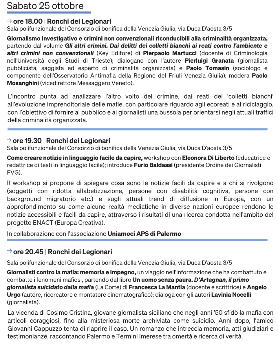 Festival Giornalismo Ronchi dei Legionari tweet media