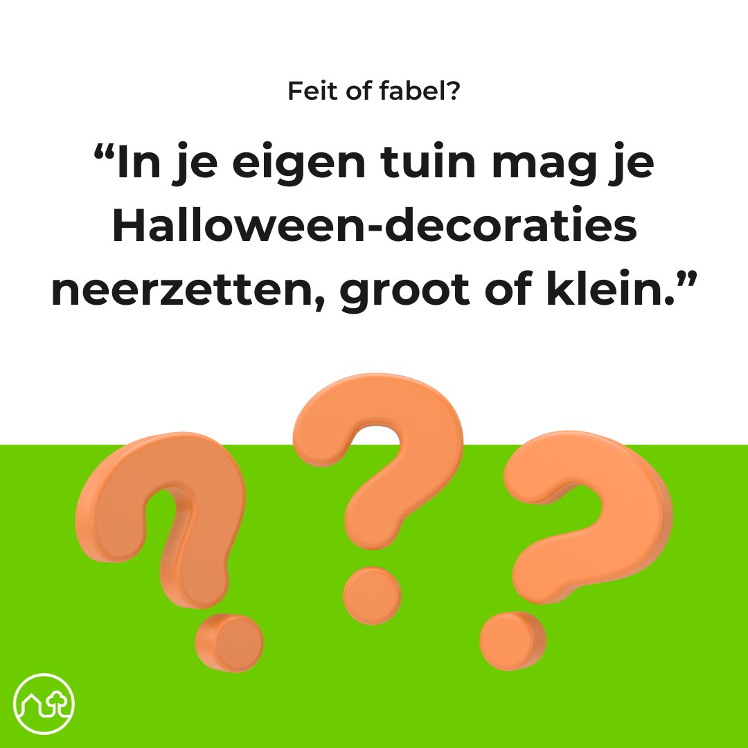 Steeds meer mensen doen aan Halloween! Wil je dit jaar ook losgaan in je tuin? Dat mag! Zolang het alleen in je tuin staat, niet over de stoep of straat hangt en het verkeer niet afleidt, mag je je tuin omtoveren tot spookhuis. Denk nog wel aan de buren en regels! #OmgevingsAlert