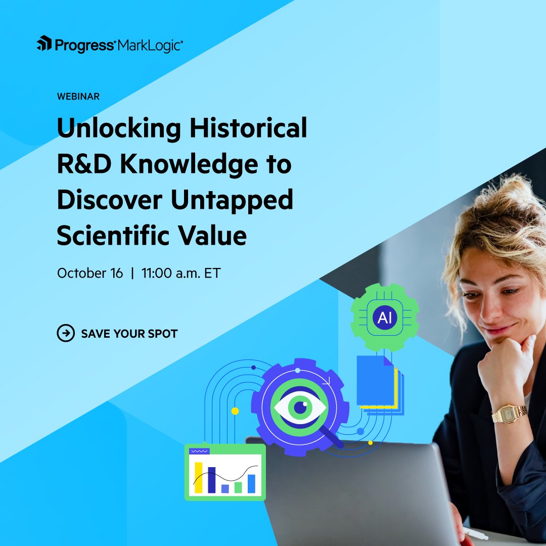 DatavidML's tweet image. 🚀 Unlocking Historical Knowledge to Discover Untapped Scientific Value
Join us, @ProgressSW & @Syngenta for a webinar on how the Synapse platform uses #AI + #SemanticSearch to turn decades of R&D into actionable insights.
📅 Oct 16, 4PM BST
Register: datav.id/48AKG6T