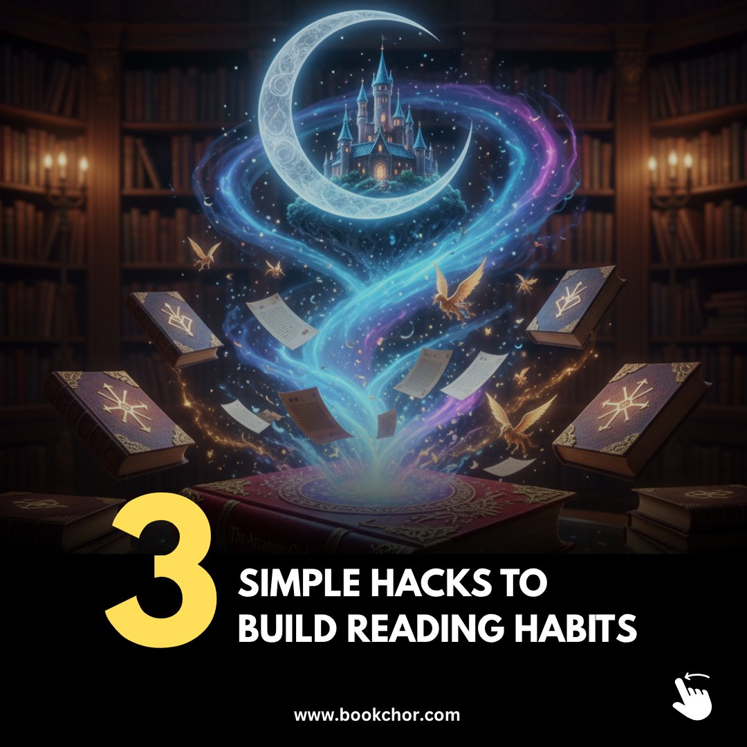 Want to read more but can’t stay consistent?
Try this 👇
✅ 10 pages/day rule
✅ Always carry a book
✅ Read before sleep, not screens

#bookchor #bookishlove #booklover
