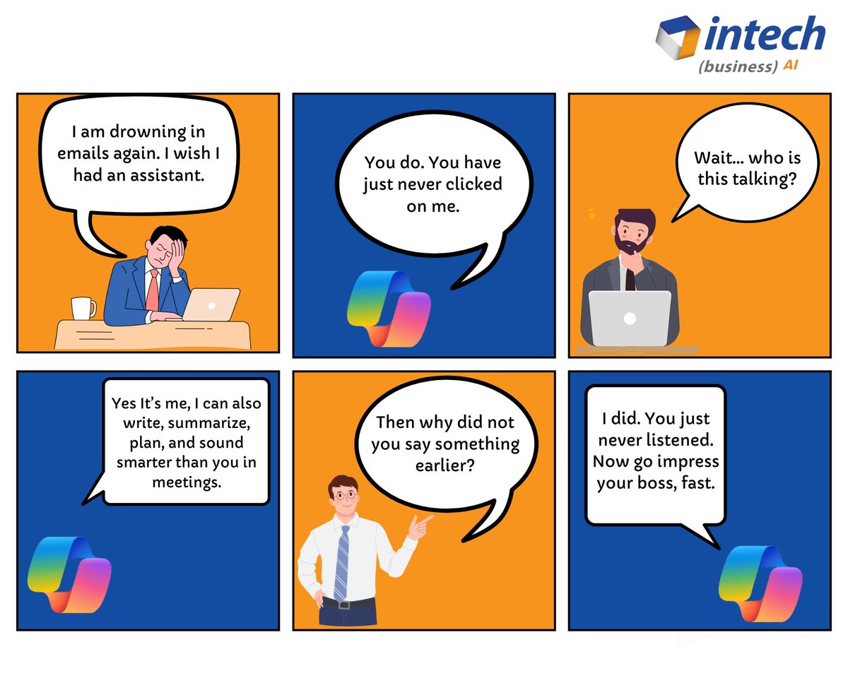 IntechSystems's tweet image. Still doing everything manually? That’s like running a factory on paper checklists while the world automates.

Copilot &amp;amp; AI Agents turn repetitive work into instant results and insights.

Start your AI-powered journey: lnkd.in/dwDhW--t

#MicrosoftCopilot #AI