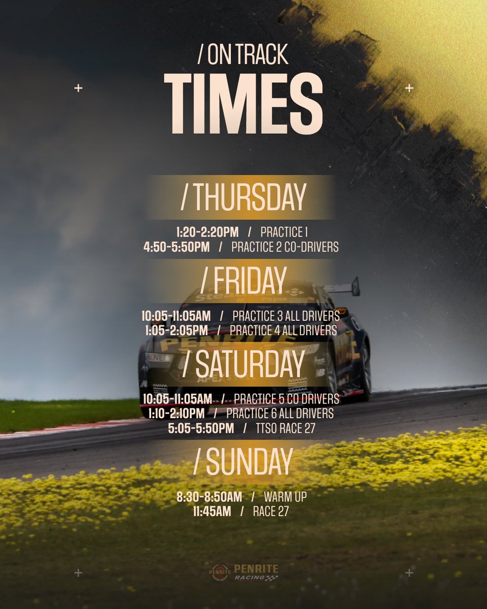It’s time to double down for the biggest race of the year 😤 Catch where the boys will be over the week ✍️