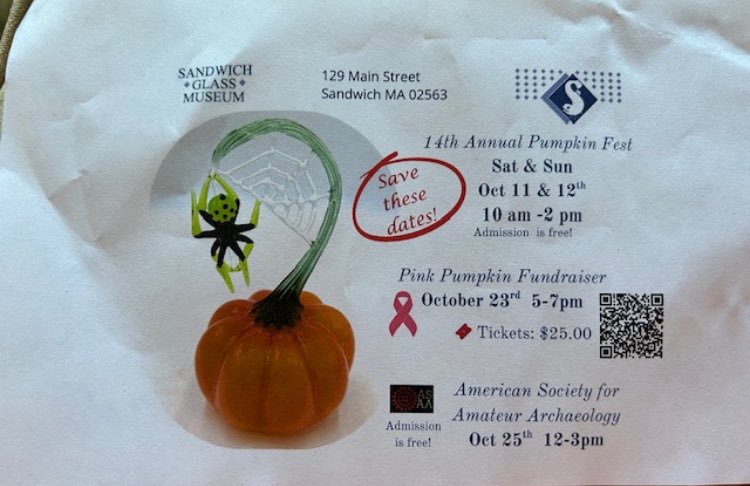 Sandwich Artisans &amp; Sandwich Glass Museum both have fairs this weekend. 
Come to Sandwich to explore  and shop with us.
Sandwich Library- 142 Main St. 10-4p
Glass Museum- 129 Main St. Sat &amp; Sun 10-2p