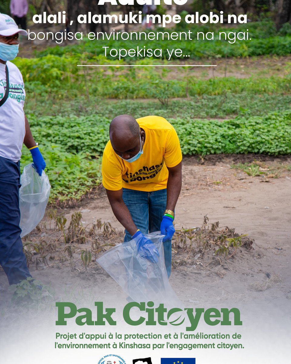 Adulte alali, mpe alamuki alobi :« na bongisa environnement na nga » 

To pekisa ye ? 

#environnement
#kinshasa_propre
#Pakcitoyen
