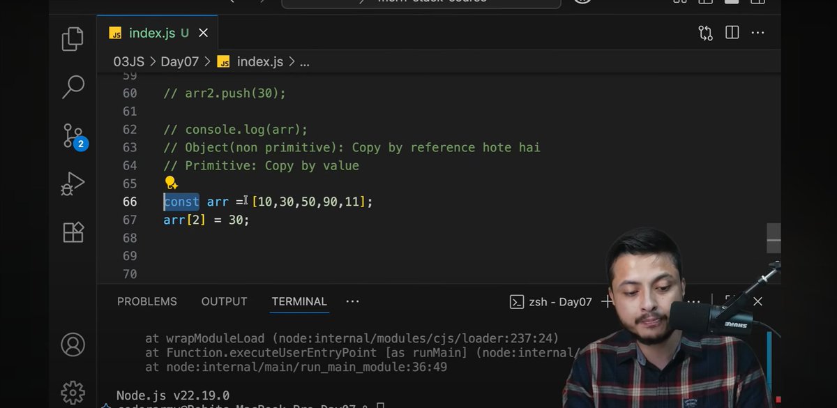 ImRoShan1845's tweet image. Day 22: JavaScript Array:
Array: &apos;Belive me!!  I am not an object&apos;.
Length, splice(), slice(), push(), pop(), unshift(), shift(), indexOf(), lastIndexOf(), spread(...), join(), sort(), flat() : &apos;We trust you bro&apos;.

#WebDev  #Defense  #strike 

@rohit_negi9
