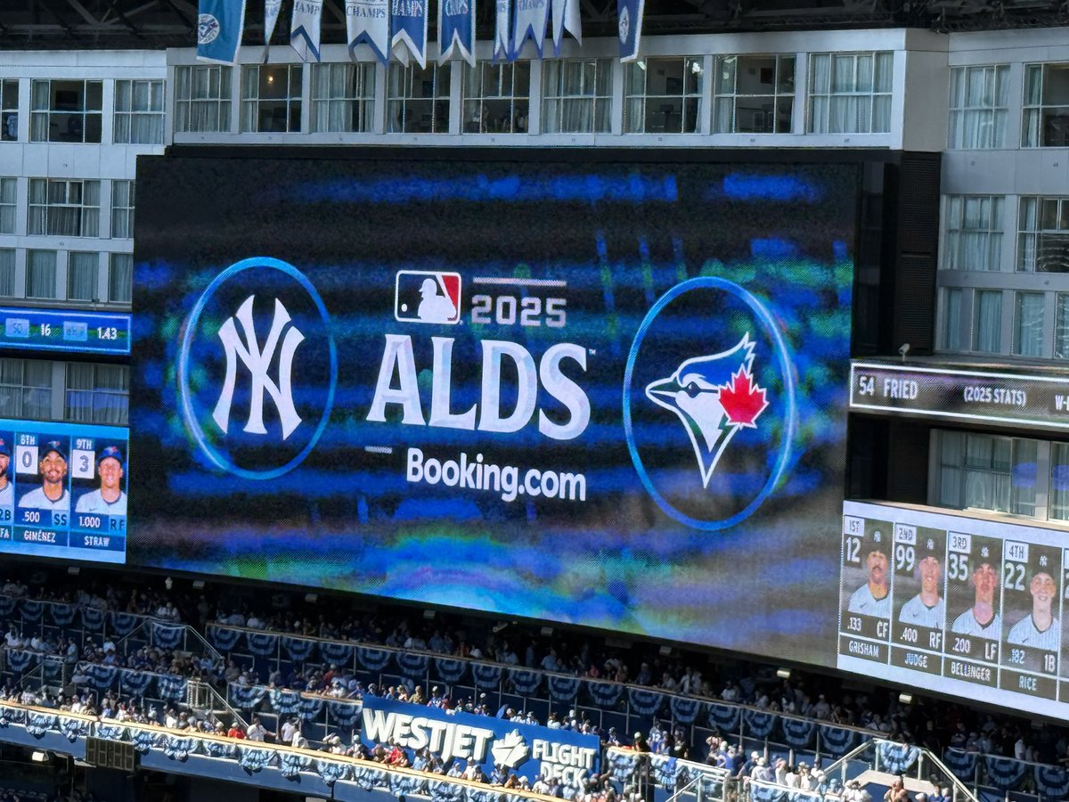 Xriptian's tweet image. Game #152 – October 5, 2025

American League Division Series (ALDS)
New York Yankees vs Toronto Blue Jays
Rogers Centre, Toronto ON

What an emotionally charged game. To say Canadians are excited about their team making it to the postseason and beating the Yankees would be an…