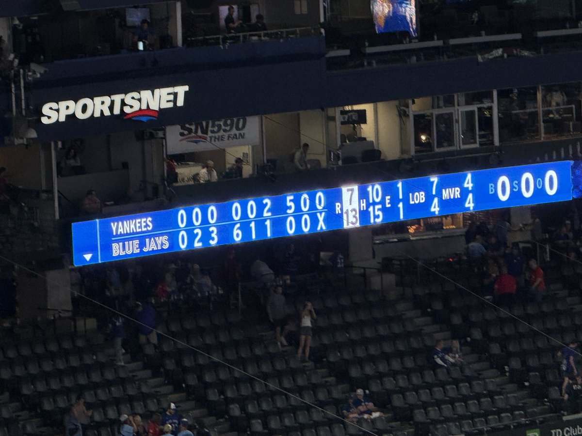 Xriptian's tweet image. Game #152 – October 5, 2025

American League Division Series (ALDS)
New York Yankees vs Toronto Blue Jays
Rogers Centre, Toronto ON

What an emotionally charged game. To say Canadians are excited about their team making it to the postseason and beating the Yankees would be an…