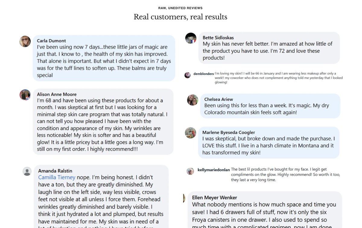 kasper_dolk's tweet image. it's ugly
but it crushes.
when you sell a transformational product (most products), you want to STACK social proof. don't put it in sliders or dropdowns. show everything