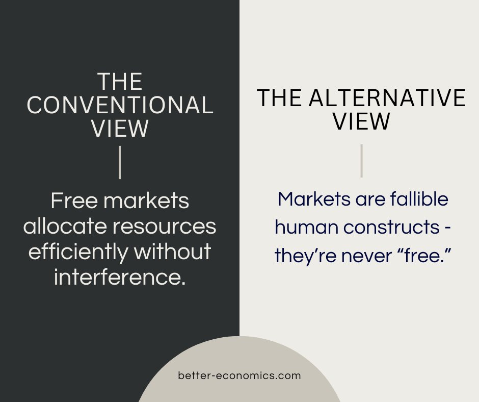 AlJefDor's tweet image. Markets in the modern commercial sense are only 250 years old.

They are efficient, but not perfect, at allocating resources, say nothing about equitable sharing, nor about the desirable scale of economic activity in relation to our fragile planet.

#EconomicsForAll