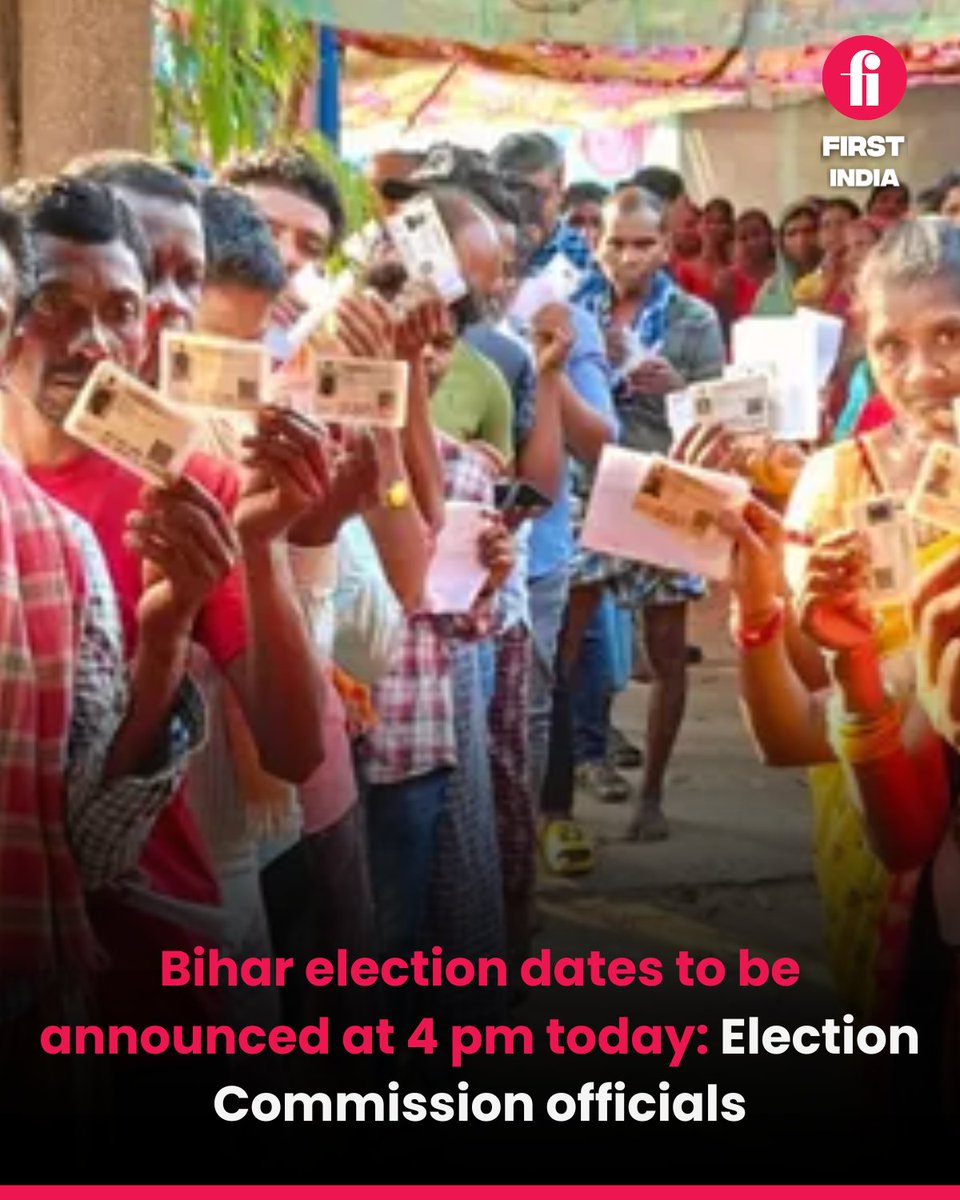 thefirstindia's tweet image. Bihar election schedule: The announcement comes after a comprehensive two-day review of poll preparedness in the state

#BiharElections #ElectionSchedule #PollPreparedness #BiharPolls2025 #StateElections #VotingUpdate #BreakingNews