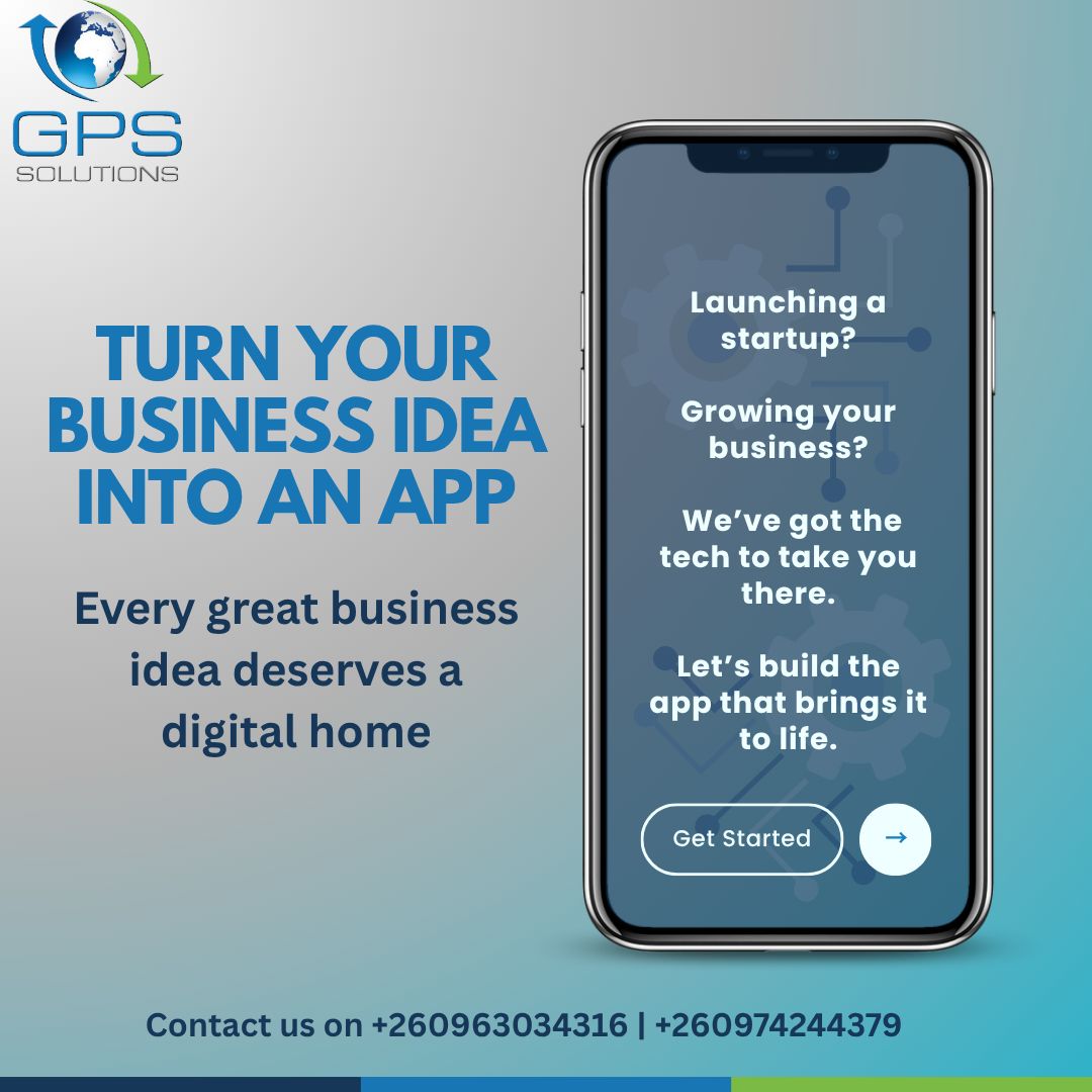 gpssolutionszm's tweet image. Turn your business idea into an app! Every business idea deserves a digital home. With a custom mobile app, you can stay closer to your customers, boost sales, &amp;amp; stand out in your industry. Let us build your app today.
#AppDevelopment #DigitalSolutions #GrowWithTech #GPSSolutions