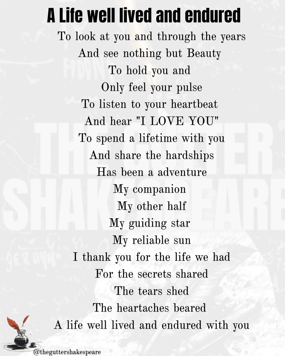 tgshakespeare's tweet image. Yearn for a life with someone to endure the hardships of this world with.

#lifewelllived #perfectlife #rawpoetry #love #lovepoetry❤️ #endure #companion