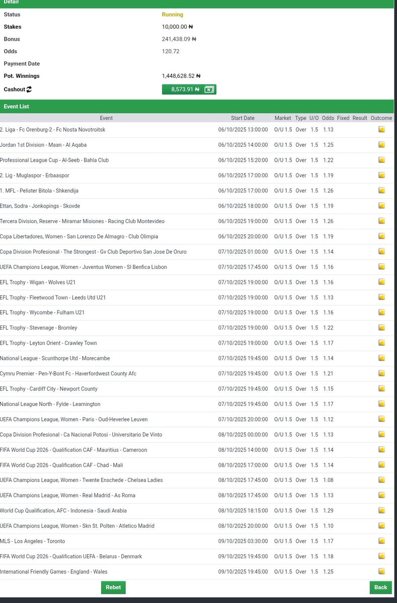 OVER 1.5 PICKS ON BET 9JA

CODE : 3JNJDTM ,,,, 3JNKCWS
#Bet9jaCode
