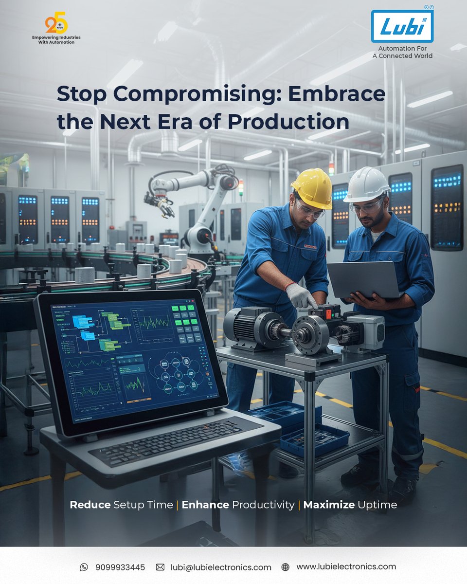Lubi_Electronic's tweet image. Lubi integrates mechanical precision &amp;amp; automation for synced performance, less downtime &amp;amp; higher efficiency. Modular, scalable. 📞 +91 9099933445 📧 lubi@lubielectronics.com 🌐 automation.lubielectronics.com 

#LubiElectronics #SystemIntegration #Industry40