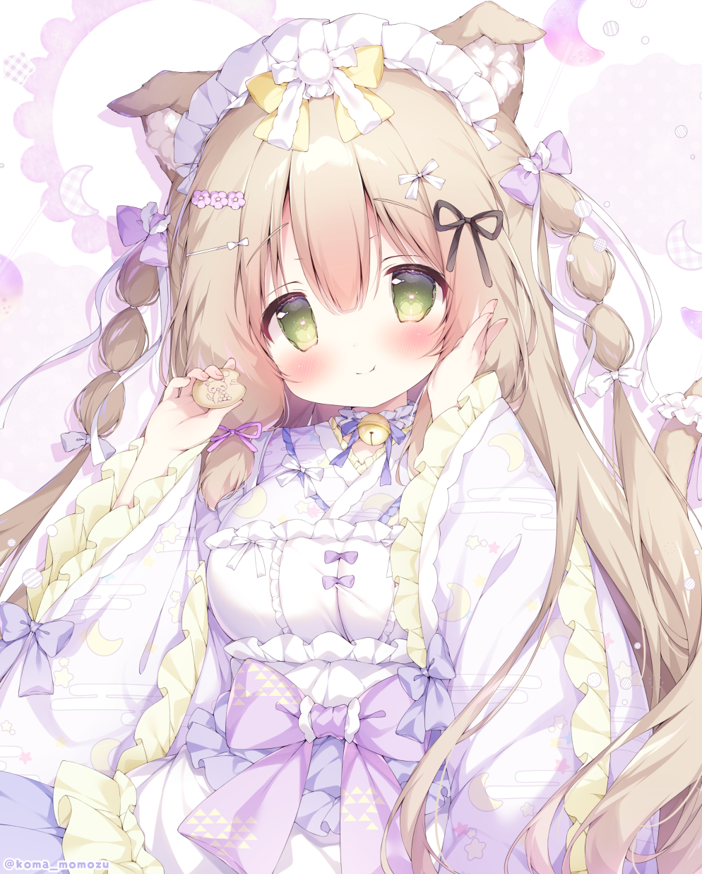 桃豆こまもち 額装 複製原画 桃豆こまもち - Search / X