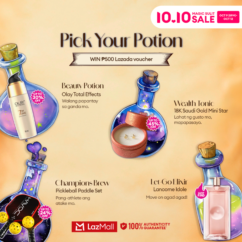 GIVEAWAY ALERT! Take a sip and WIN ₱500 Lazada voucher! 

- Comment your potion of choice! 
- TAG <a href="/LazadaPH/">Lazada Philippines</a> to make your entries VALID! 

 Unli-comments 'yan! The more entries, the higher the chances of WINNING! Laz go~!