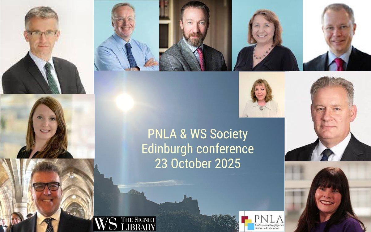 ⏳ 17 days to go! 

Scotland’s leading professional negligence conference is almost here.

📅 23 Oct | 📍 The Signet Library, Edinburgh
In association with <a href="/thewssociety/">The WS Society</a> 

🎤 Keynote: Lord Jonathan Lake KC
🔗 Register now >> pnla.org.uk/event/pnla-con…