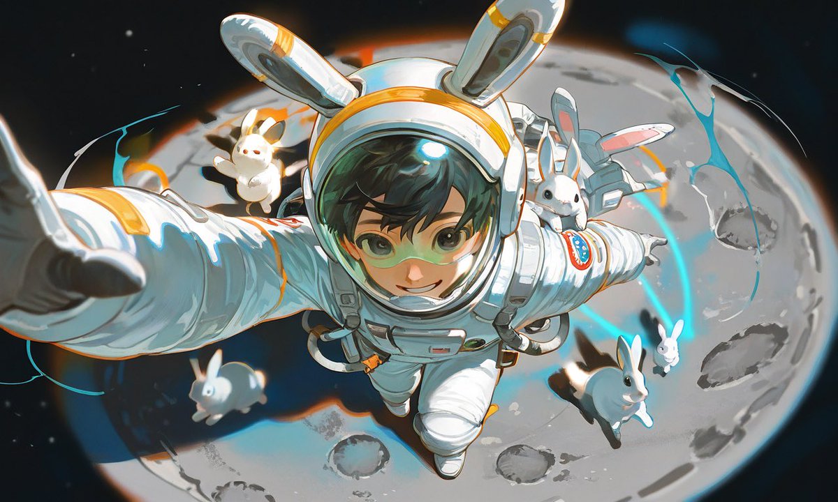 お月見🐰🌕♪( ◜ω◝و(و "