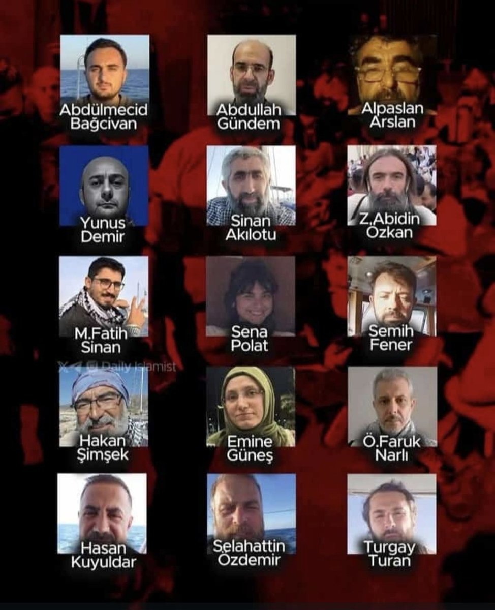 “15 yürek kaldı!
Ama unutmayın; onlar yalnız değil, 14 asrın izzeti, ümmetin vicdanı onlarla!
Denizleri aştılar, dalgalara imanla meydan okudular.
Bu yürüyüş zaferin değil, vazifenin yürüyüşüdür.
Onlar ticaretin değil, tebliğin yolcularıdır.
Gazze’nin çocukları için, ümmetin