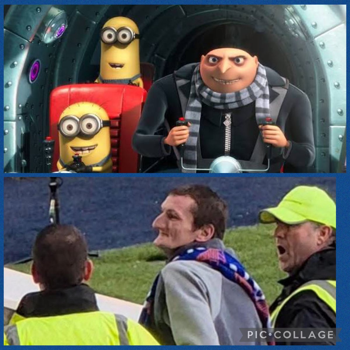 Lewis1876's tweet image. Does anyone know if the #Rangers fan thrown out the #Falkirk end yesterday is away hame to steal the moon? #Gru #SPFL