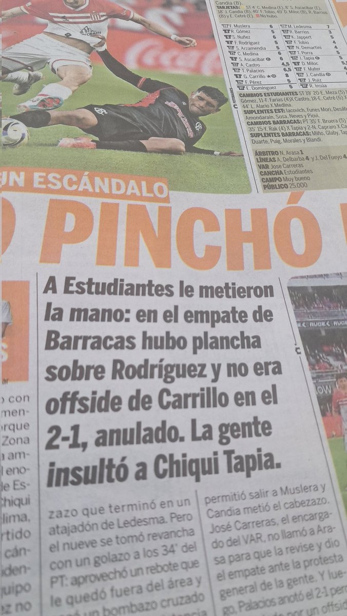 Fuerte Olé contra Batrampa. Ya es muy alevoso y a la gente le da asco. El sábado va contra Boca.