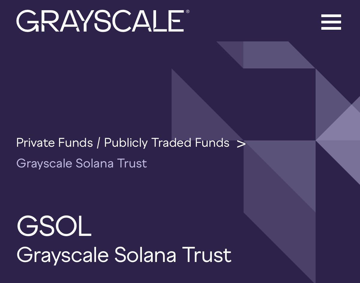 GrayscaleのSolana Trust GSOLプロモーション画像