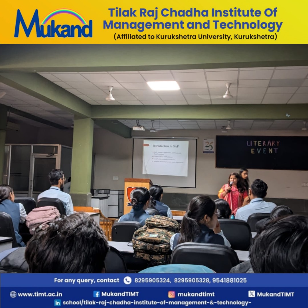 MukandTIMT's tweet image. 💼 Bridging Learning with Industry Insights!
#sap #erpsystem #dataprocessing #expertlecture #saptraining #techskills #timt #computerapplication