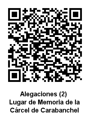 - Debe figurar la lucha de los presos sociales (COPEL)
- No se puede omitir la pérdida patrimonial que supuso el derribo
- Debe incluirse la bibliografía existente sobre la historia y la importancia de la cárcel de Carabanchel
- Deben ser detallados todos los vestigios existentes