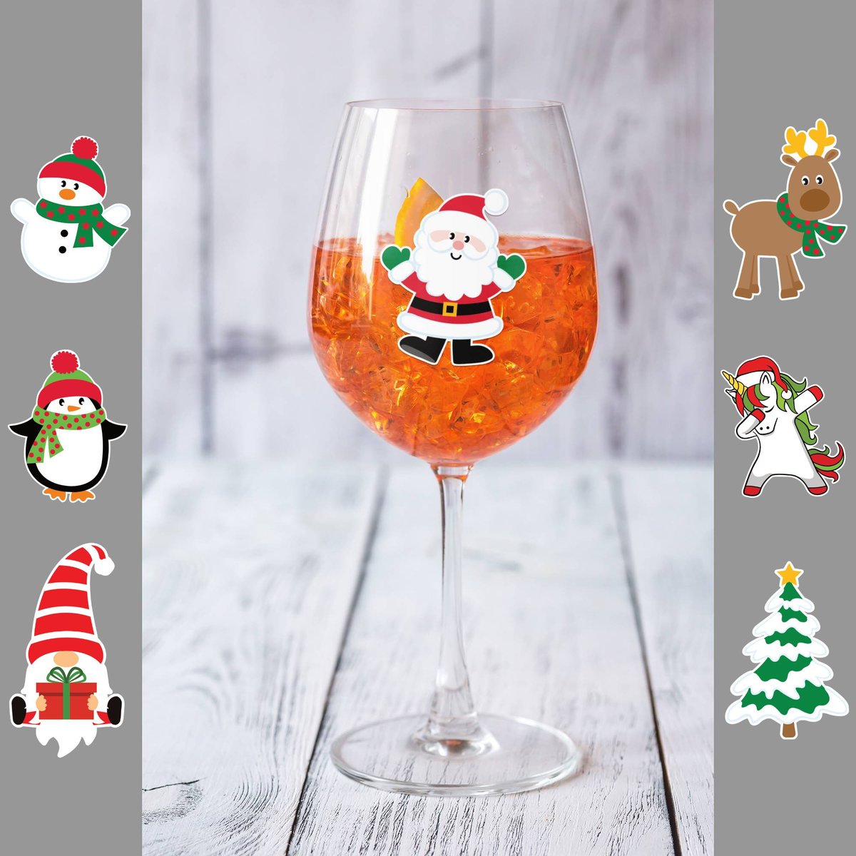 Clever_Gifts's tweet photo. Christmas Themed Vinyl Stickers for Glassware. Santa, SnowMan, Unicorn, Gnome , Reindeer, Christmas Tree, Penguin with FREE POSTAGE https://t.co/OMQOkGAJ2L  #GlassSticker https://t.co/iy3wmRY7QN