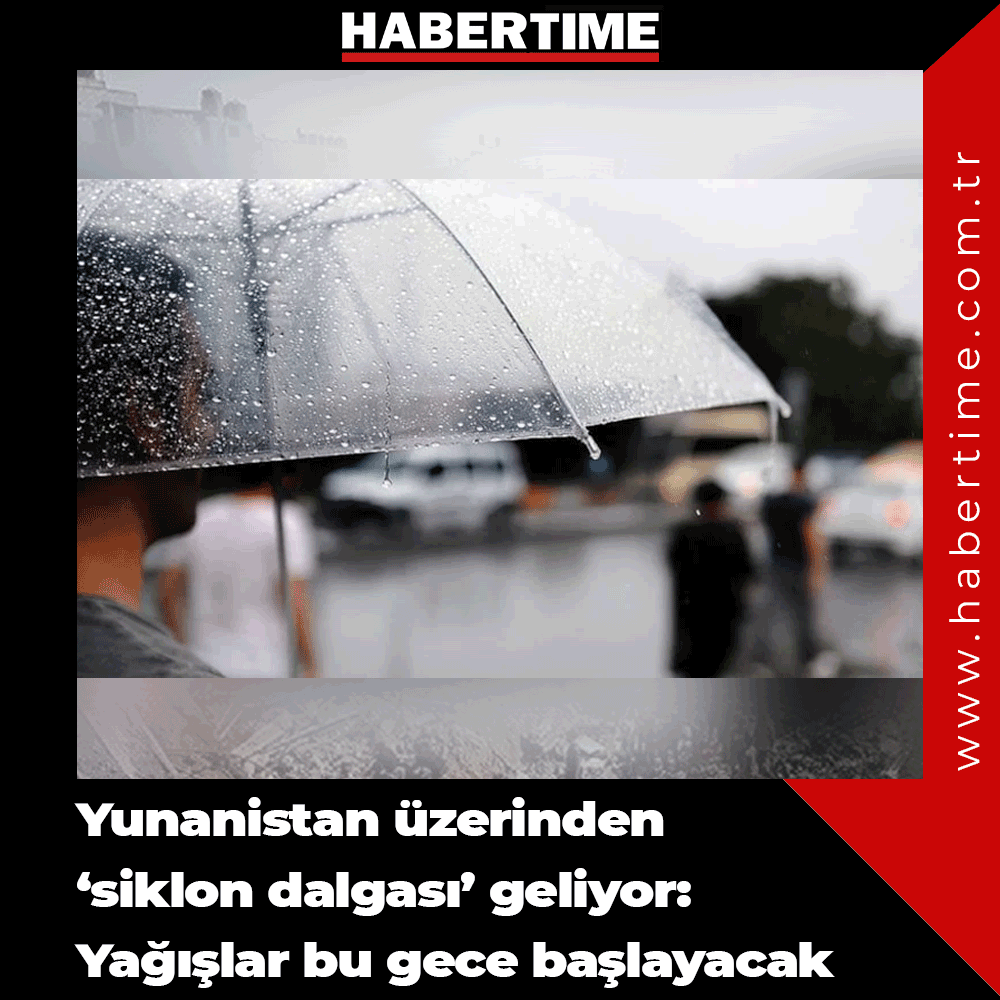 Yunanistan üzerinden ‘siklon dalgası’ geliyor: Yağışlar bu gece başlayacak habertime.com.tr/yunanistan-uze… 
#meteoroloji #yağış