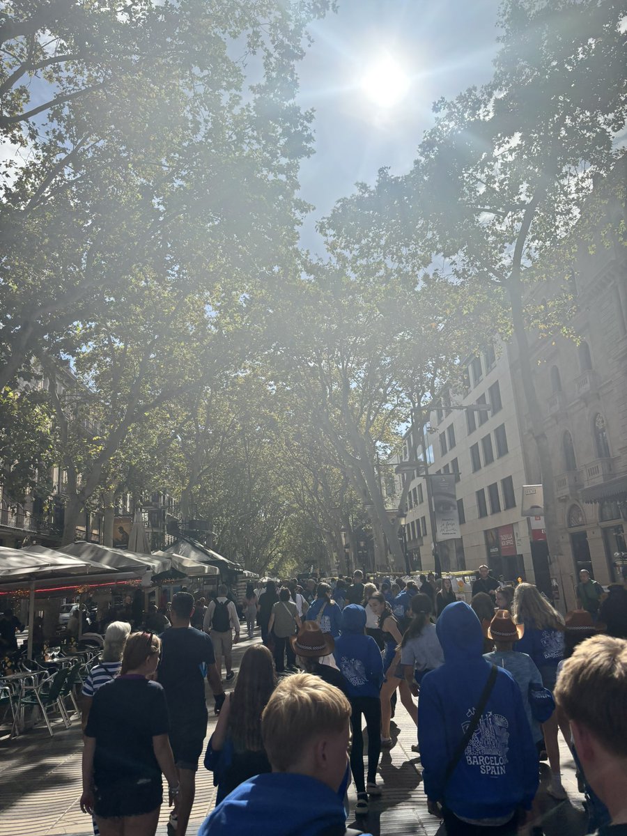 CastleMfl's tweet photo. A very busy Las Ramblas https://t.co/wbh27xMxQx