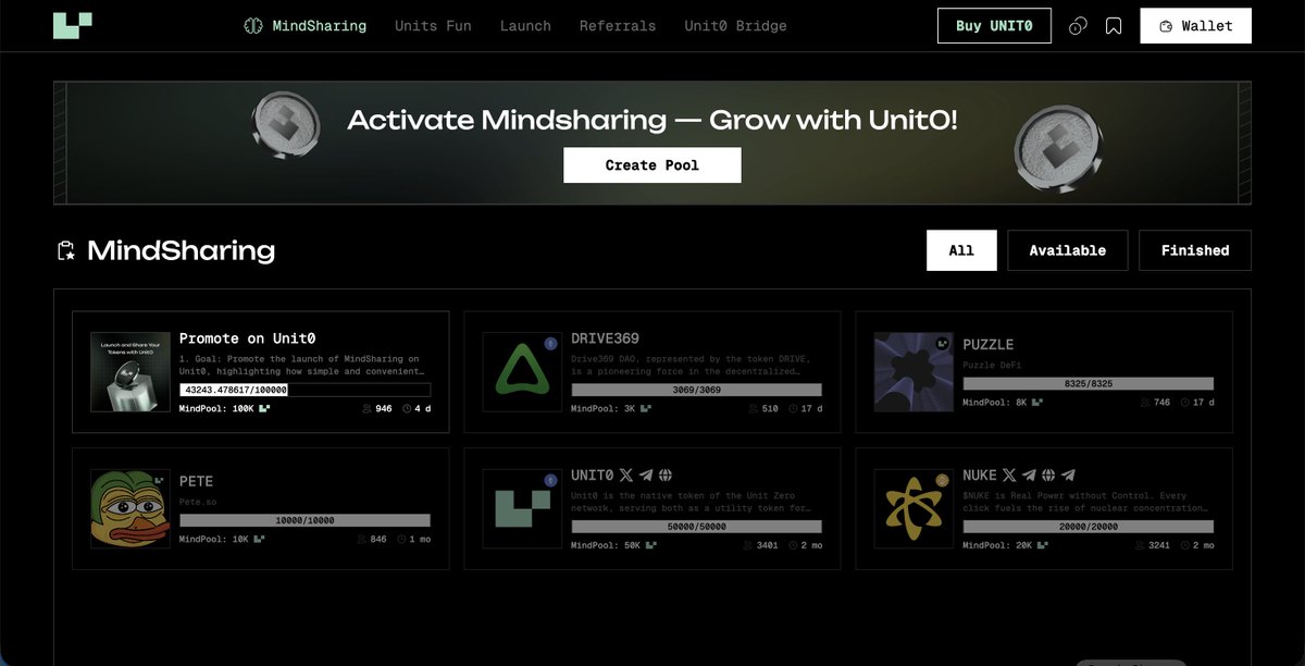 MindSharing is live on Unit0 and it’s actually very simple

so… what is MindSharing?

It’s a new social campaign inside the Unit0 ecosystem where anyone can create, share, and amplify AI powered ideas in an open community.

With MindSharing, you can:
- create or join open AI
