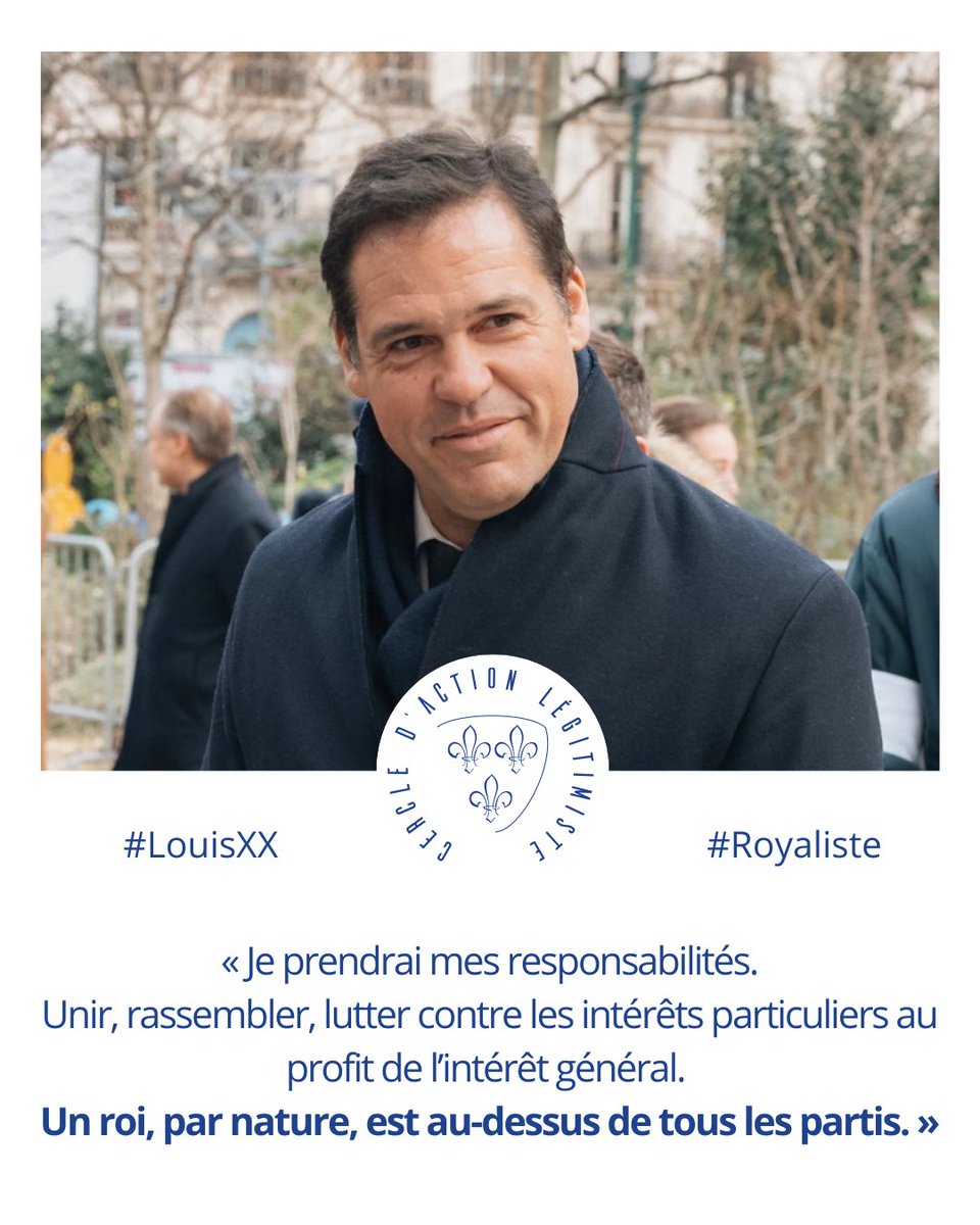 ActLegitimiste's tweet photo. #ChefDEtat #RoiDeFrance 

« Un roi, par nature, est au-dessus des partis. » #LouisXX 

-> Pile-poil ce dont on a besoin !

#Lecornu #GouvernementLecornu https://t.co/Ru9DZuUEkJ