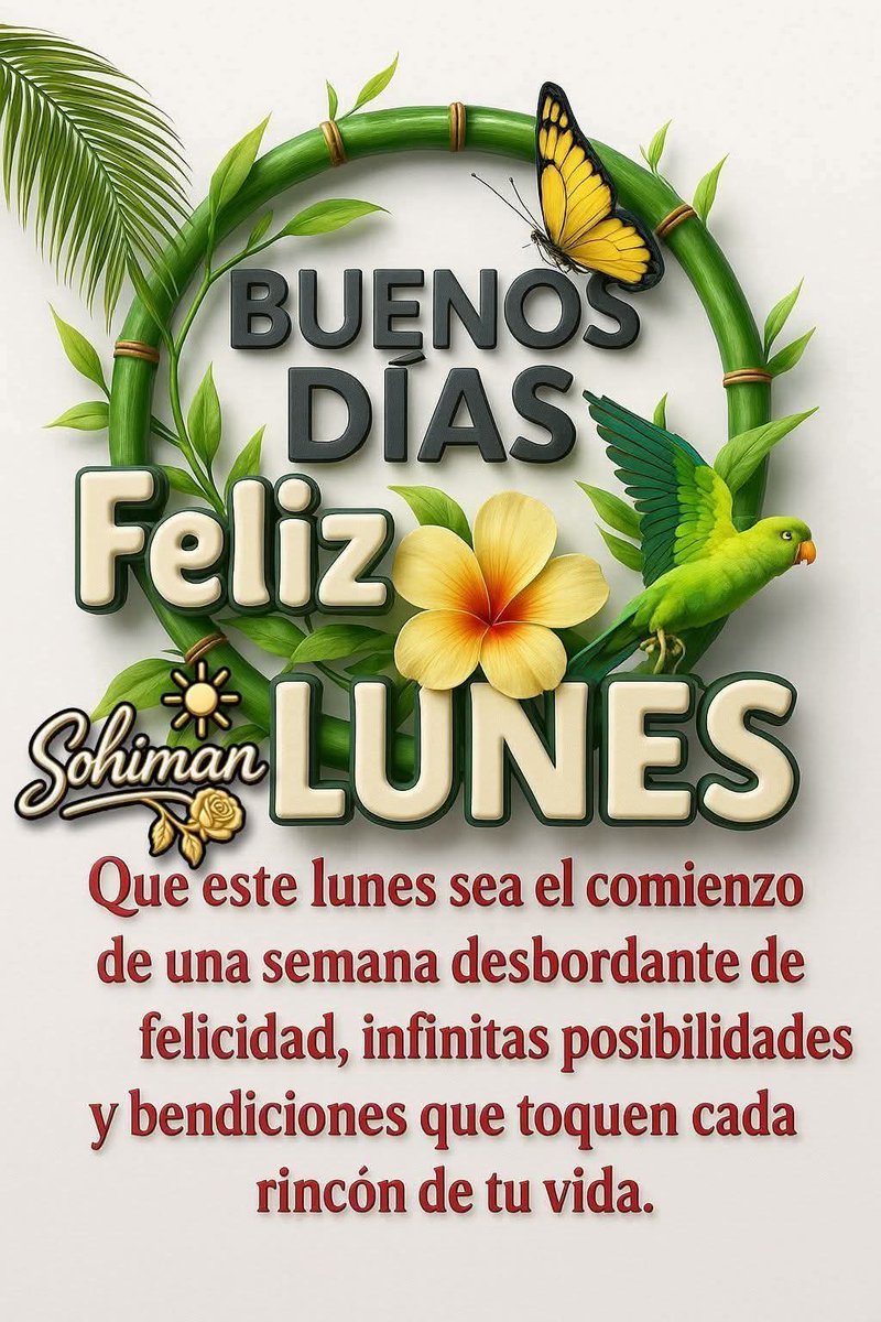 Feliz inicio de semana amigos 
Que este día nuestras metas tengan mayor importancia 
Si podemos