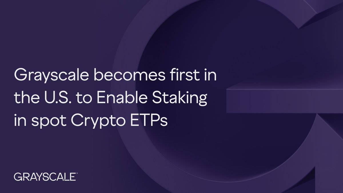 ETH와 SOL에 대한 Grayscale 스테이킹 발표