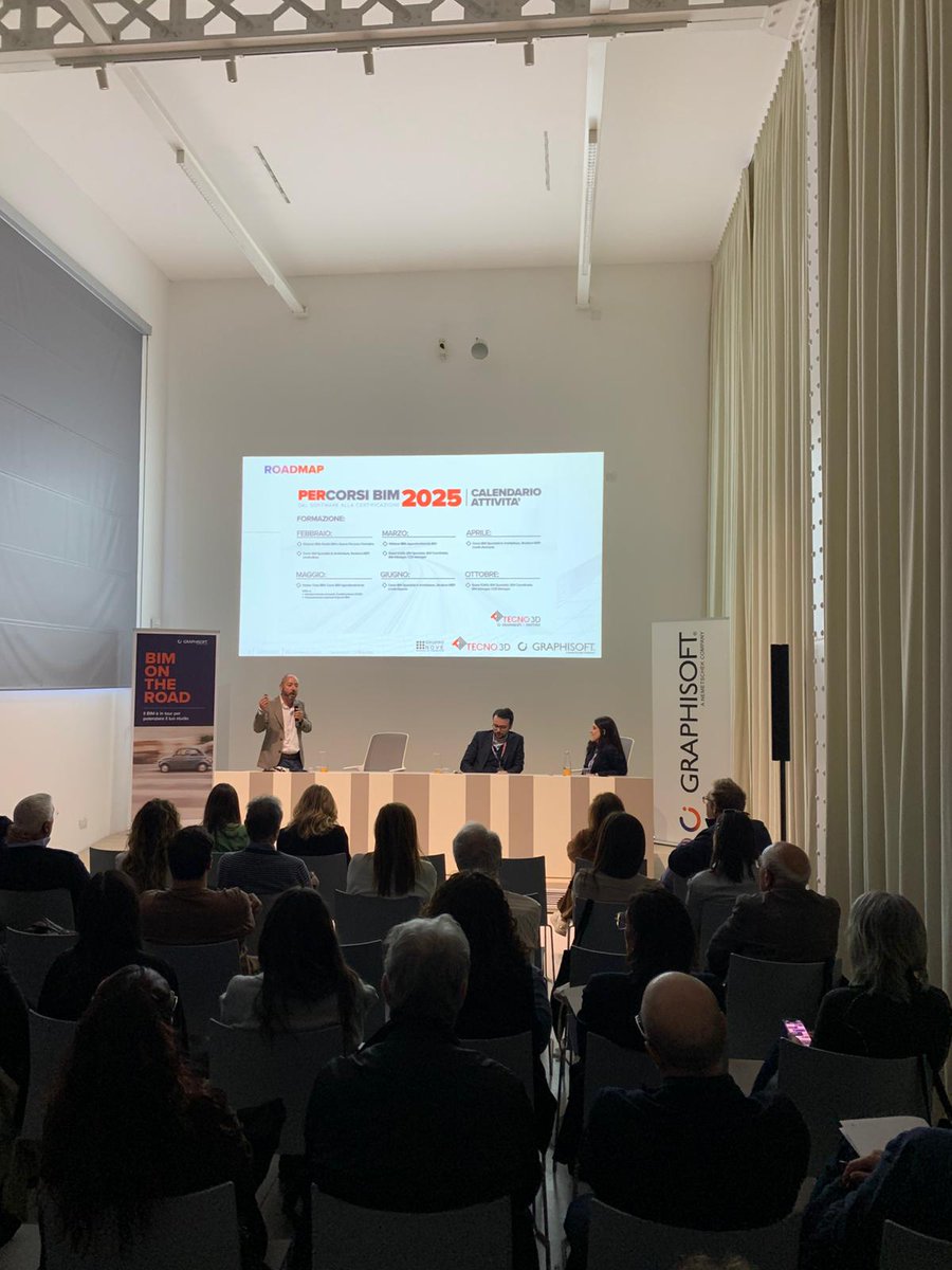 🙏 Grazie Roma!
 La tappa di #BIMontheRoad al MAXXI è stata un successo 🚀
✅ BIM + AI
 ✅ Formazione e certificazioni
 ✅ Case study e networking

Grazie a Tecno3D  e agli speaker per i contributi!

#BIM #OpenBIM #RomaEventi #AEC