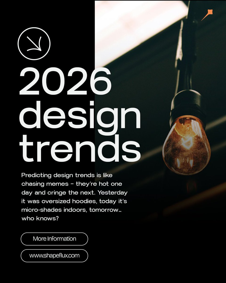shapeflux's tweet photo. Design in 2026 isn’t about static aesthetics—it’s about living systems that adapt, guide, and respond.
From bento grids that prioritize clarity, to AI-driven dashboards acting as personal advisors, to blurred textures blending digital with tactile sensation. https://t.co/khh80ReC7o