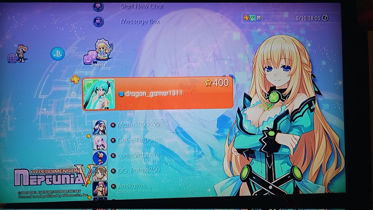 The neptunia goddesses on my ps3