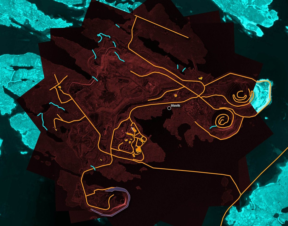 A Global Mining Dataset tech.marksblogg.com/icmm-mining-da…

ICMM released an 8K-record dataset of mines around the globe in September.

They have names, locations, commodities and confidence values. 

This was a good excuse to use some of Umbra's SAR imagery of the Diavik Diamond Mine.