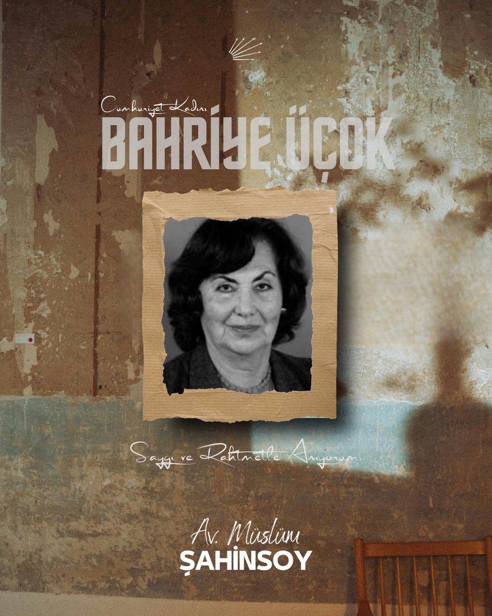Atatürkçü Düşünce Derneği kurucusu, laik Türkiye Cumhuriyeti’nin ve Atatürk devrimlerinin yılmaz savunucusu Bahriye Üçok’u katledilişinin 35. yıl dönümünde sevgi, saygı ve özlemle anıyorum.

#BahriyeÜçok