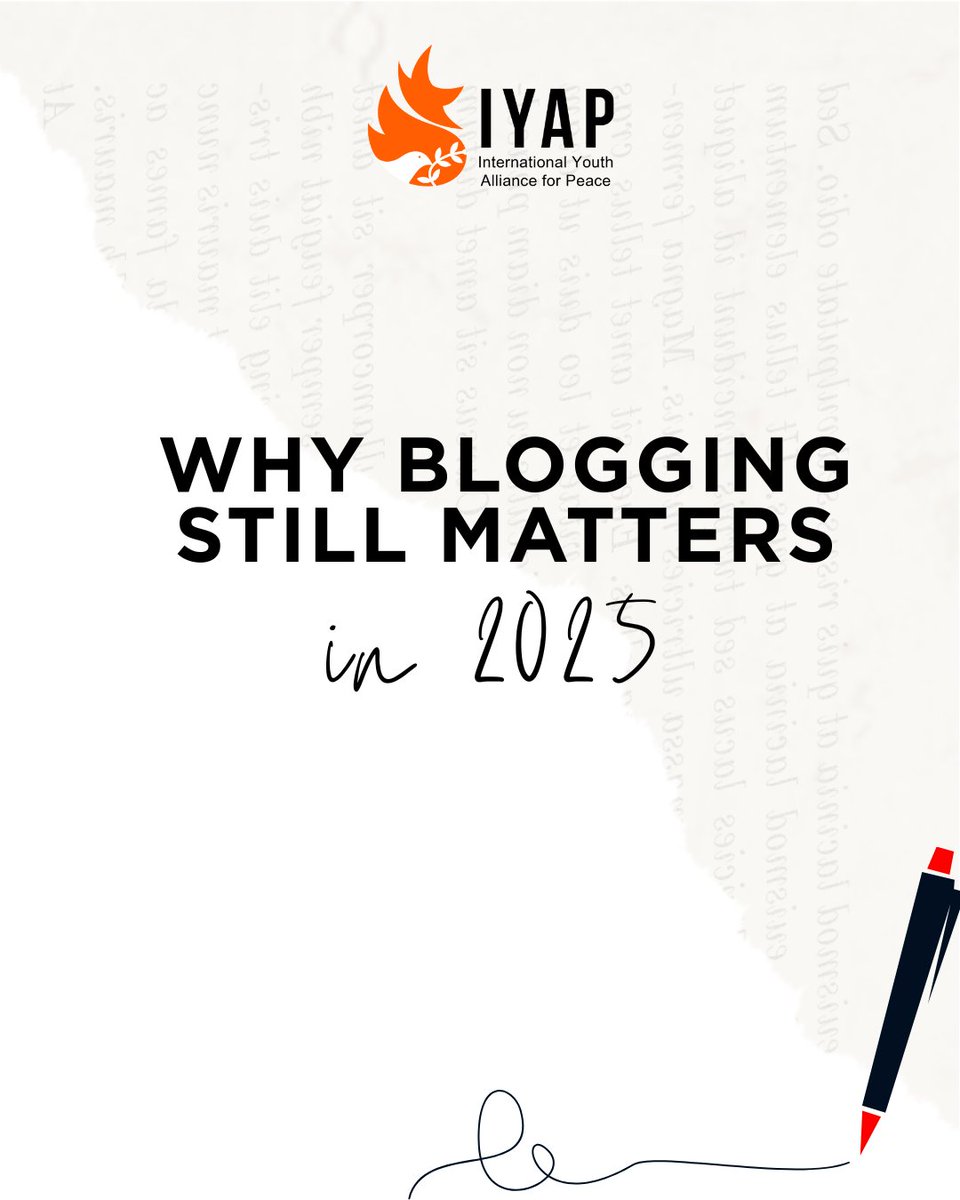 IYAP_org's tweet image. Blogging in 2025 is powerful ✍️ 

Youth blogs amplify voices, spark change, build communities &amp;amp; keep our generation’s history alive. 

Join the #BloggersCollective 👉 bit.ly/bc_par