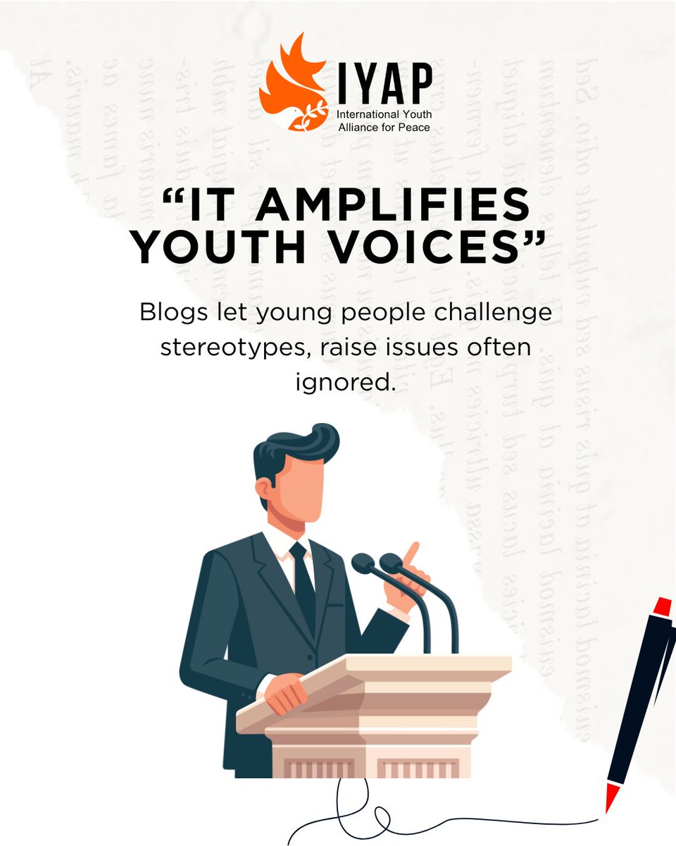IYAP_org's tweet image. Blogging in 2025 is powerful ✍️ 

Youth blogs amplify voices, spark change, build communities &amp;amp; keep our generation’s history alive. 

Join the #BloggersCollective 👉 bit.ly/bc_par