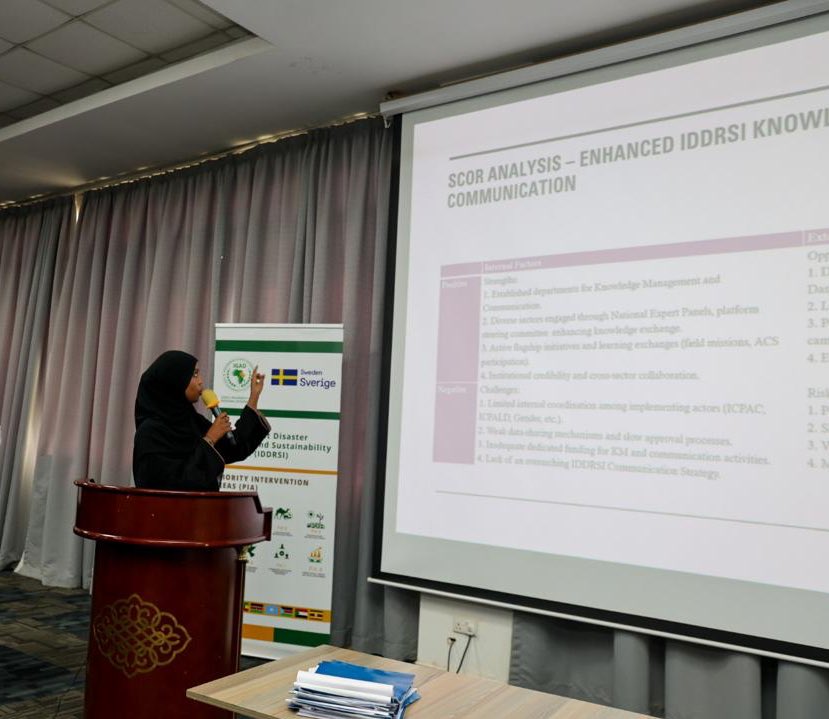 IGADsecretariat's tweet photo. Reflecting, Learning, Advancing: IDDRSI Participants Chart the Next Phase of Resilience Action

The IDDRSI Reflection Workshop entered its final day with participants making group presentations summarising key outcomes and insights from Day 2 discussions.

The presentations highlighted progress, lessons learned, and forward-looking recommendations to strengthen coordination, innovation, and knowledge sharing under the IGAD Drought Disaster Resilience and Sustainability Initiative (IDDRSI).

Each group’s contribution underscored a shared commitment to advancing IGAD’s drought resilience agenda and shaping the next phase of regional action.

#Resilience #RisingWithIGAD #IDDRSI #RegionalIntegration #ClimateAction