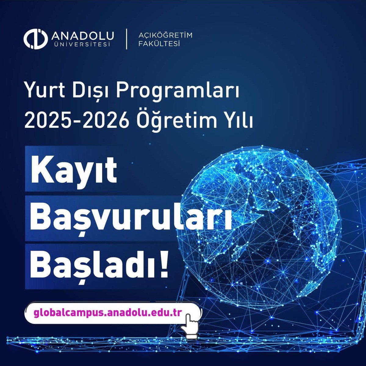 dibispanya's tweet photo. Anadolu Üniversitesi ile Bulunduğun Yerde Eğitim Fırsatı!
Anadolu Üniversitesi, yurt dışında yaşayanlara çevrimiçi kayıt ve sınav olanaklarıyla erişilebilir ve kaliteli yükseköğretim imkânı sunmaktadır.
Detaylı bilgi ve kayıt için;
Web: https://t.co/3yWxH3IH9n https://t.co/d53EJ05oHg