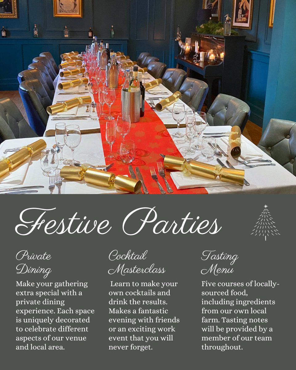 TheAngelHotel's tweet image. 🎉 Host your festive party at The Angel 🎉

 🍴Three-course festive menus - £38pp
🍸 Cocktail Masterclass – £40pp
🍷 Tasting Menu – £50pp

angelpershore.co.uk/christmas

#Pershore #Worcestershire #CocktailMasterclass #Christmas #ChristmasParty #PartyVenue #FunctionRoom #PrivateDining